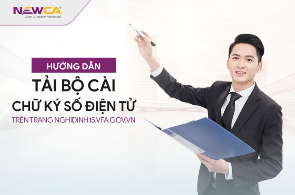 Hướng dẫn tải bộ cài chữ kí số điện tử trên trang nghidinh15.vfa.gov.vn