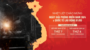 Thông báo nghỉ lễ 30/4 - 1/5
