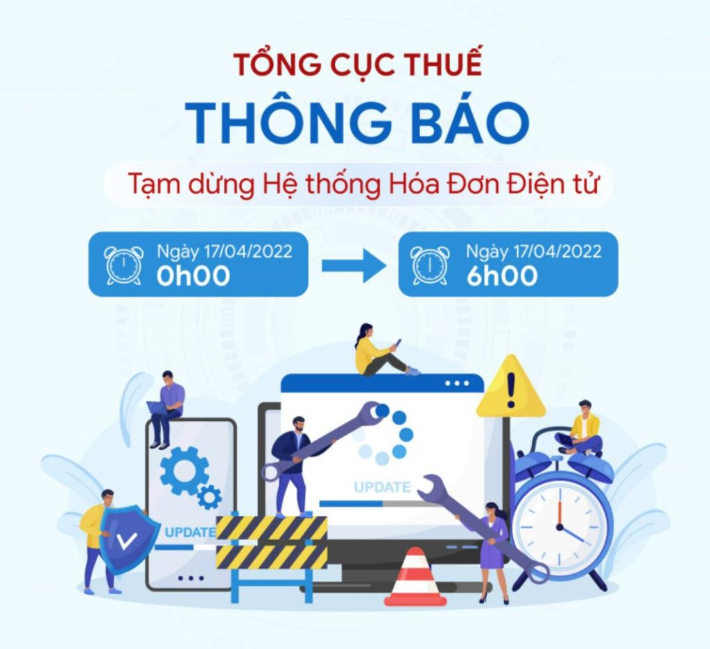 Tổng cục thuế thông báo tạm dừng hóa đơn điện tử