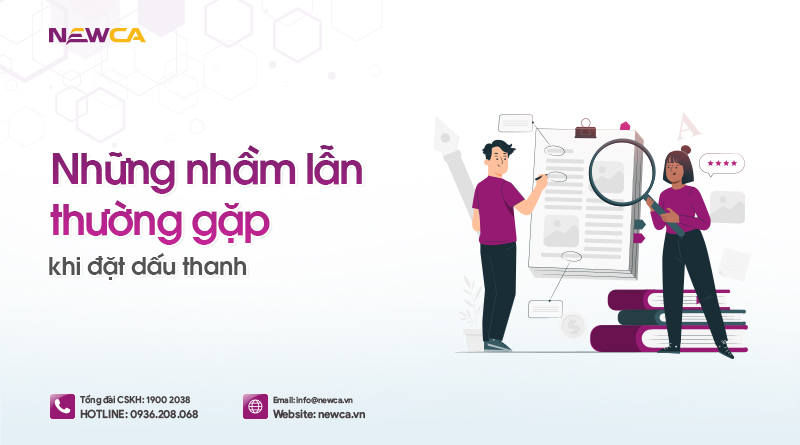 nhầm lẫn khi đặt dấu thanh