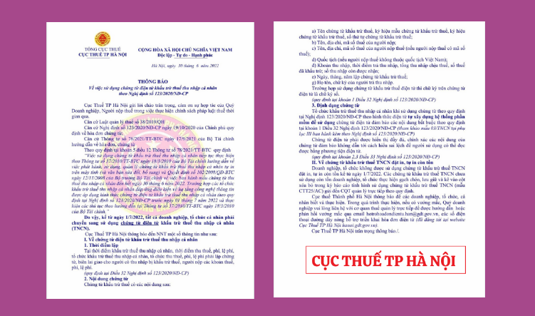 chứng từ khấu trừ thuế TNCN