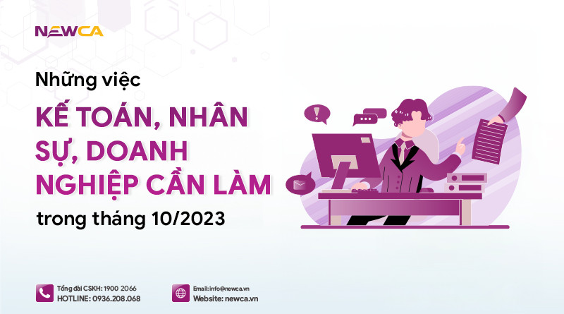 Công việc kế toán cần làm trong tháng 10/2023