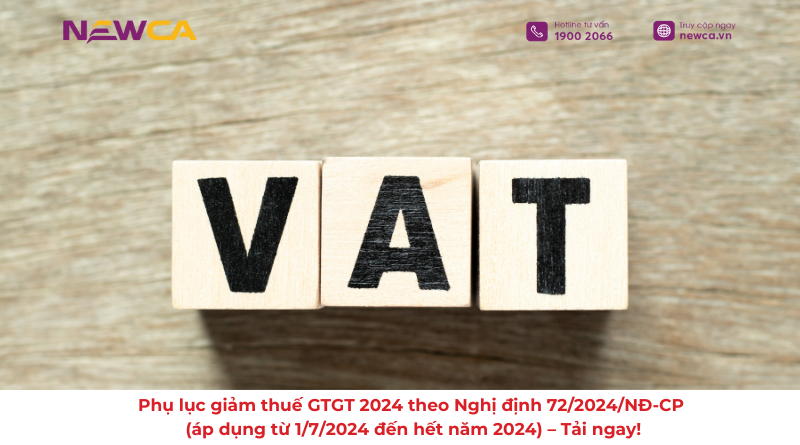 Phụ lục giảm thuế GTGT 2024