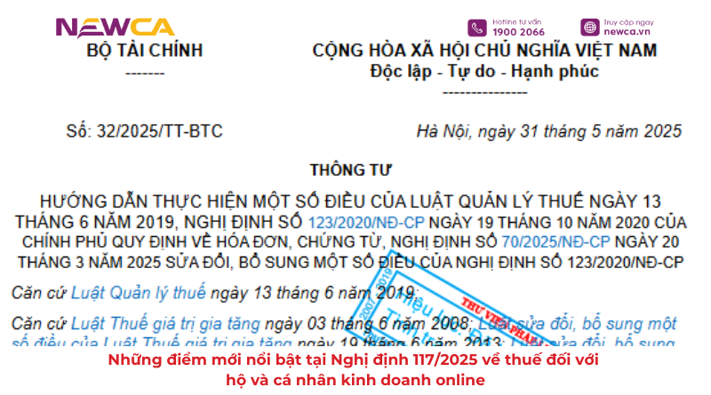 Thông tư 32/2025/TT-BTC áp dụng từ 01/6/2025: Có gì cần lưu ý so với Thông tư 78?