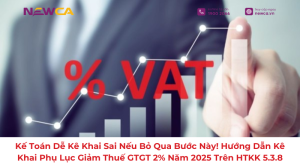 kê khai phụ lục giảm thuế GTGT 2%
