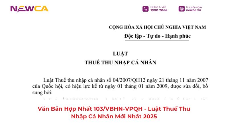 Luật Thuế Thu Nhập Cá Nhân Mới Nhất