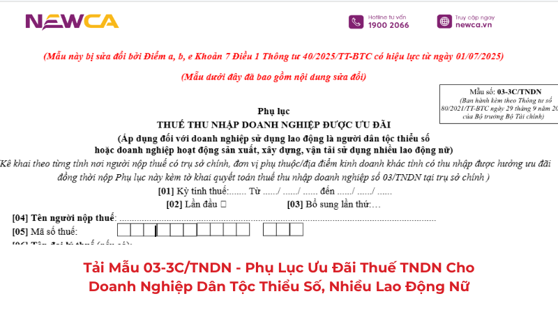 Mẫu 03-3C/TNDN