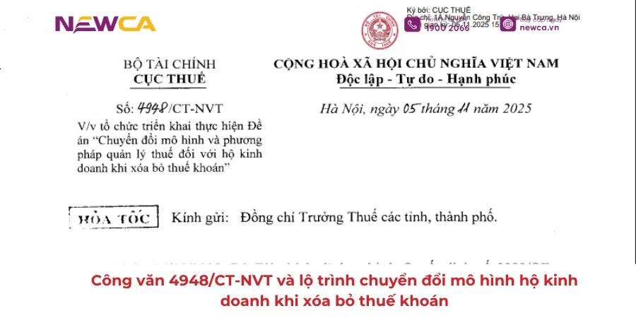 Công văn 4948/CT-NVT