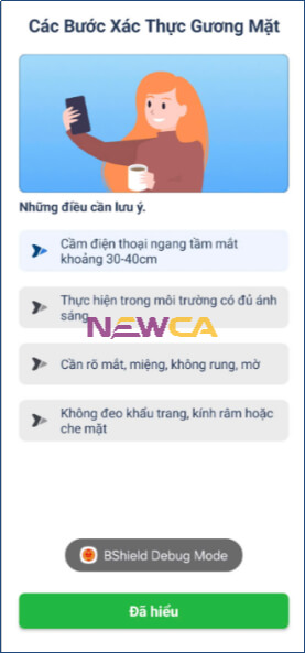 Thực hiện xác thực khuôn mặt