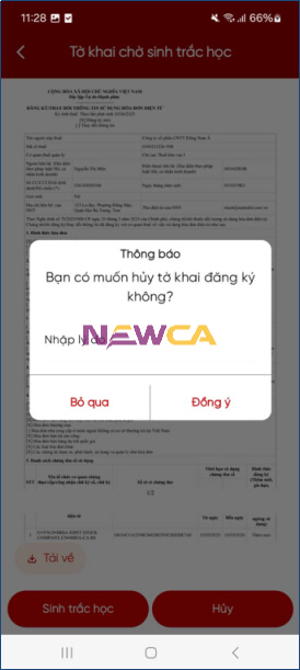 Cách hủy tờ khai chờ xác thực