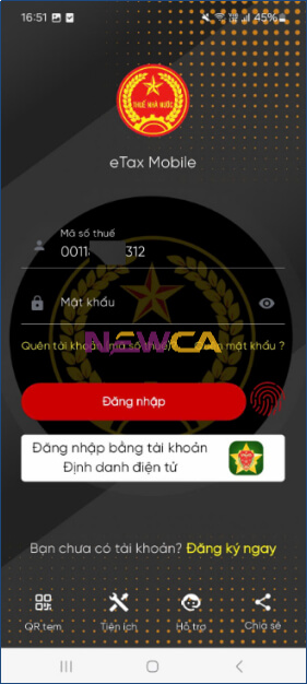 Đăng nhập bằng tài khoản VNeID mức 2