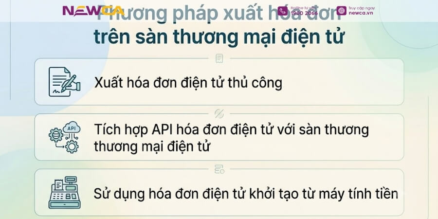 Các phương pháp xuất hóa đơn trên sàn thương mại điện tử