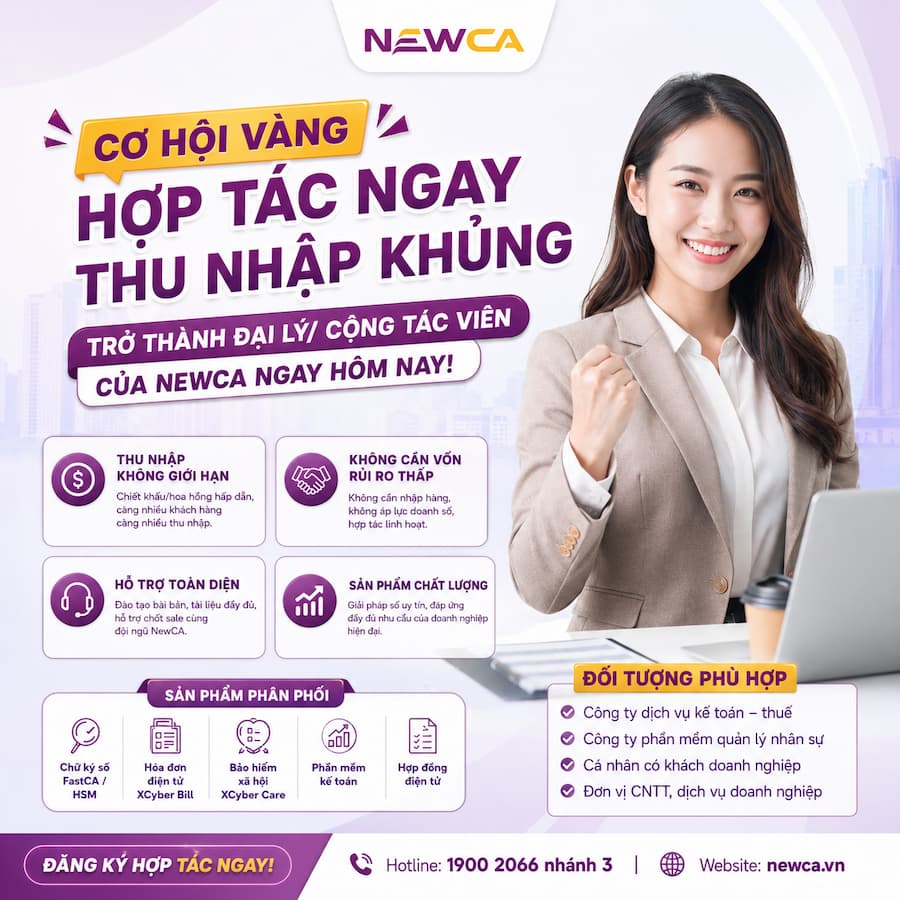 Đăng ký ngay làm đại lý/CTV của NewCA với hoa hồng cực hấp dẫn